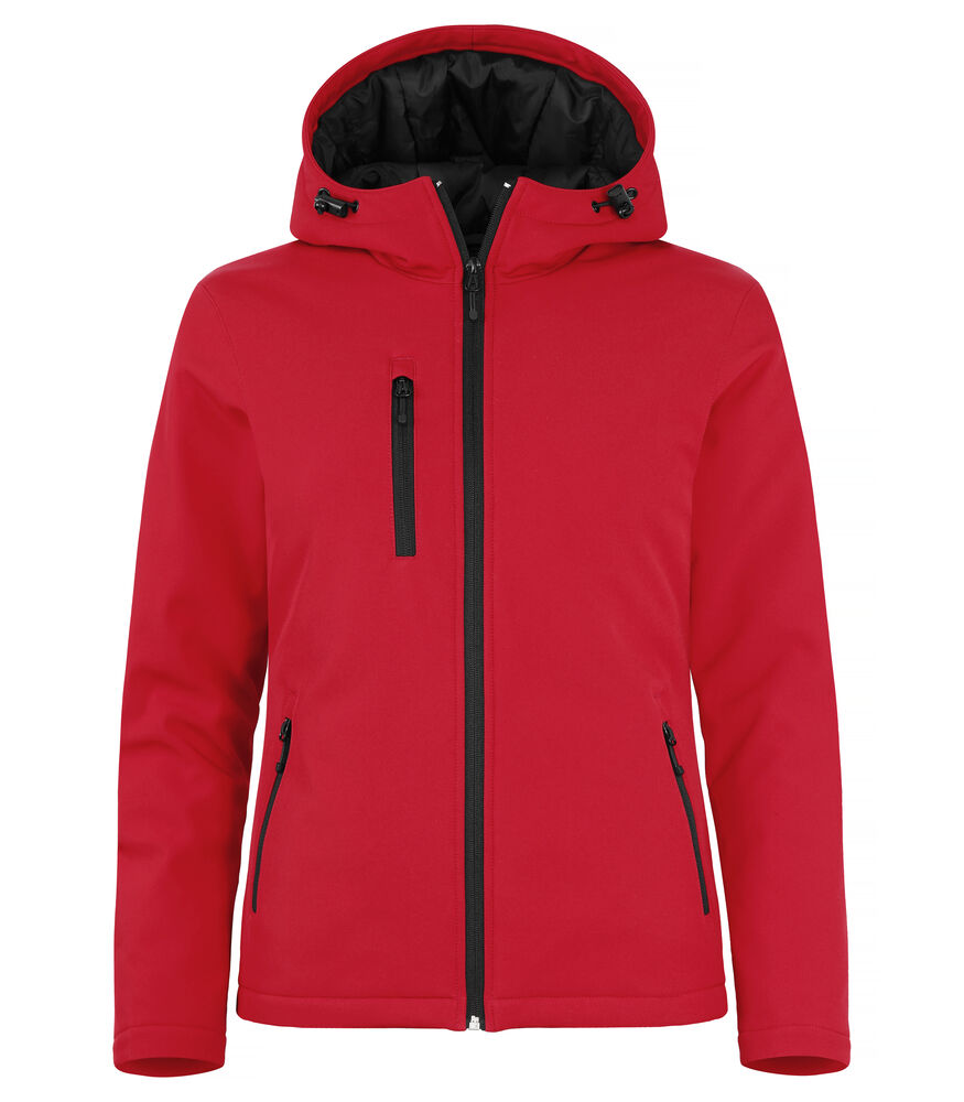 Padded Hoody Softshell Jacket Women – Rood