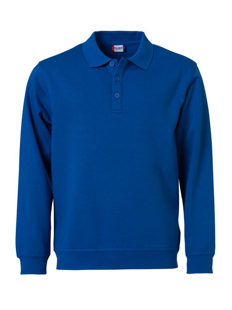 Basic Polo Sweater – Kobalt
