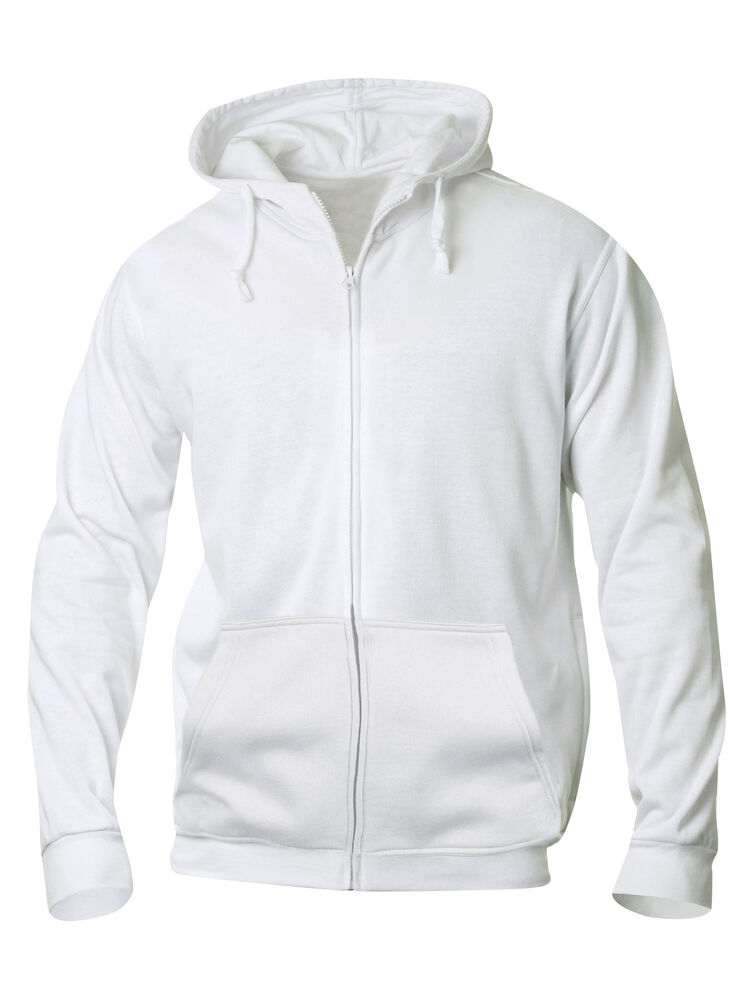 Basic Hoody Full Zip – Wit