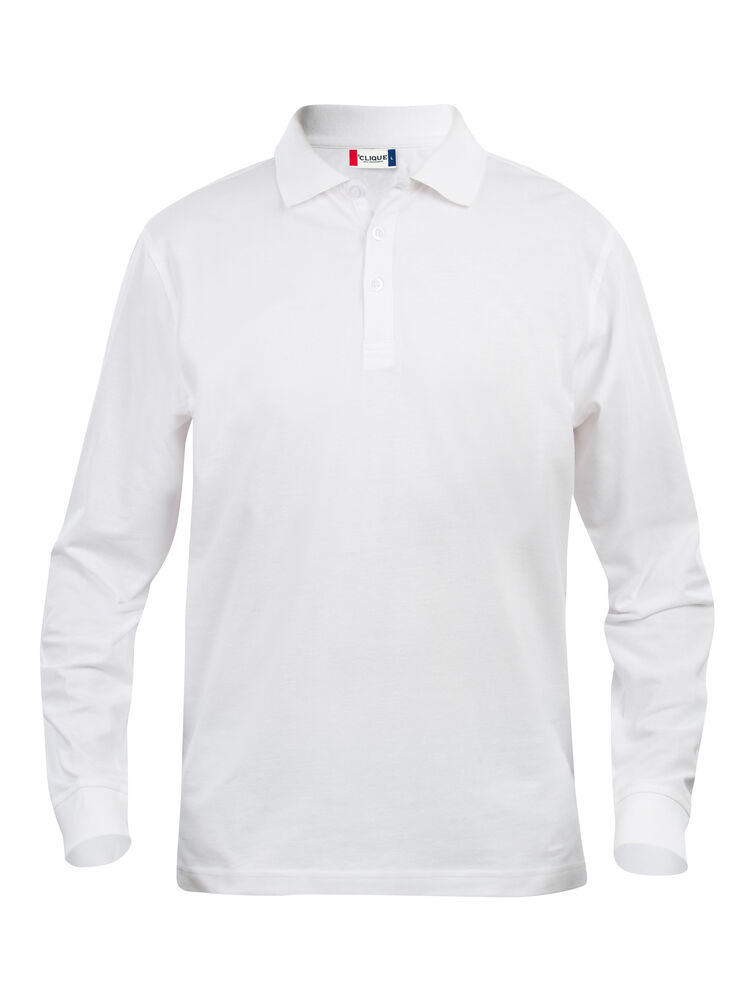 Basic Polo L/S Junior – Wit