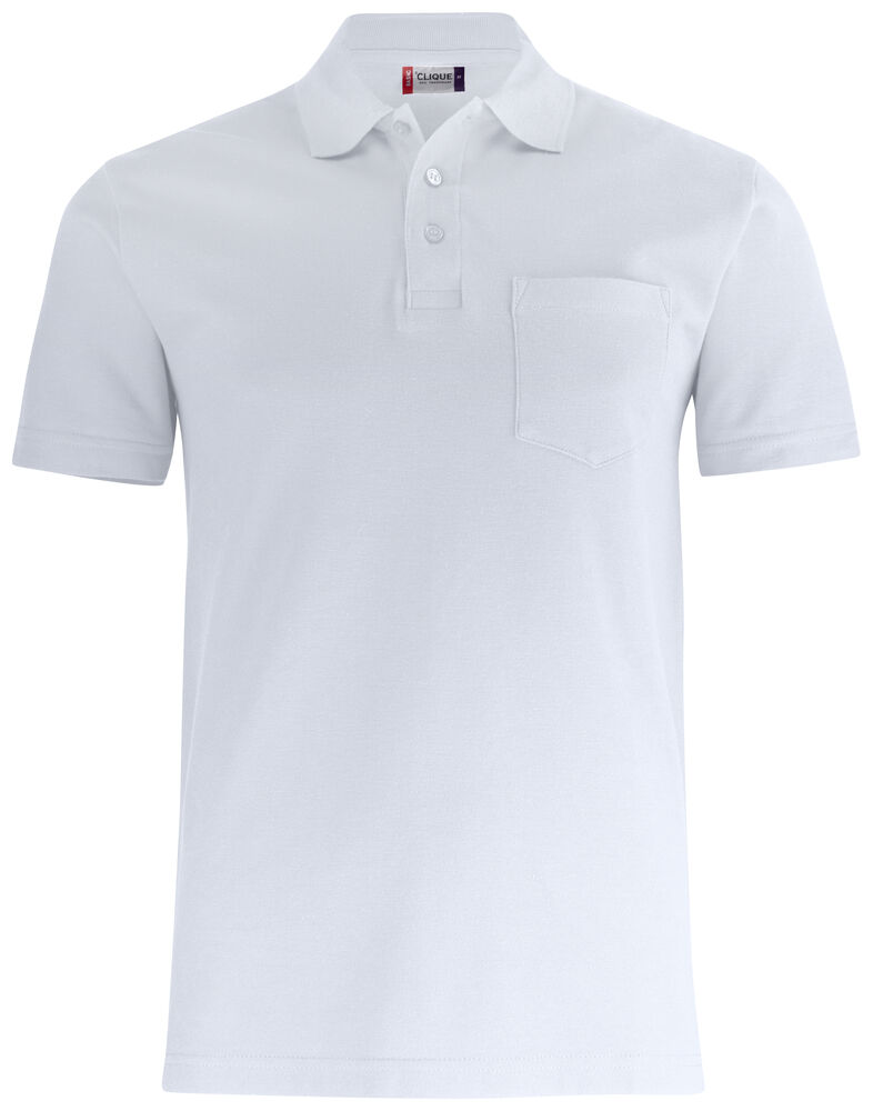 Basic Polo w. Pocket – Wit