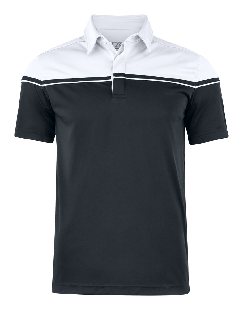 Seabeck Polo heren – Zwart/wit