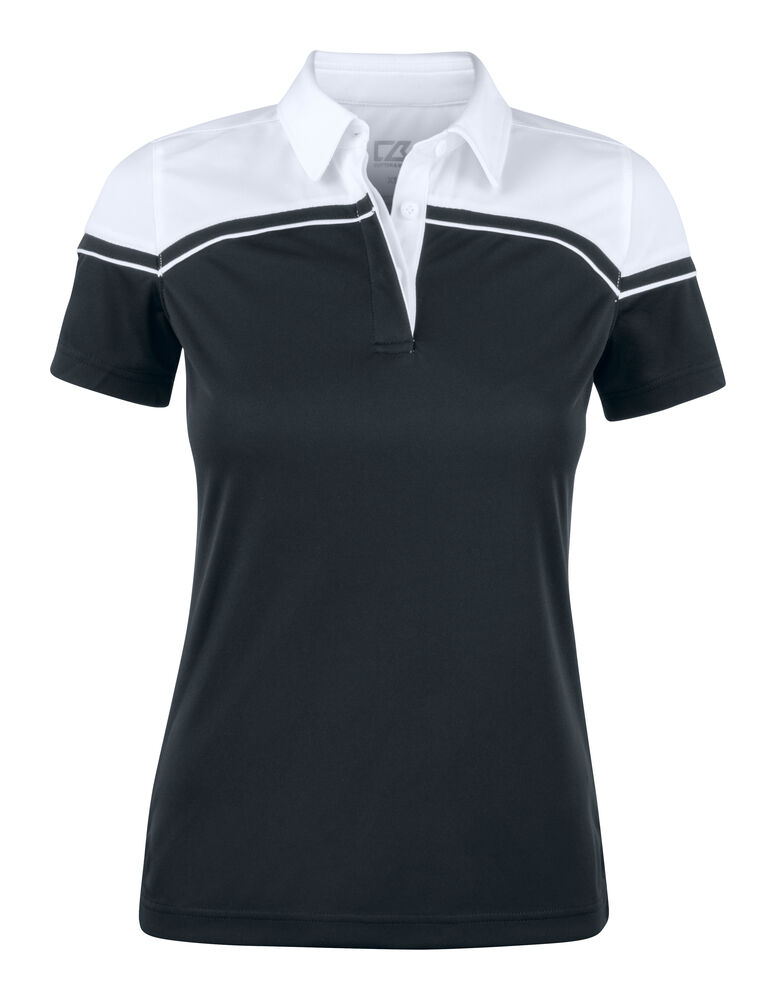 Seabeck Polo dames – Zwart/wit