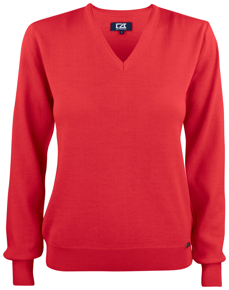 Everett V-Neck 2.0 dames – Rood