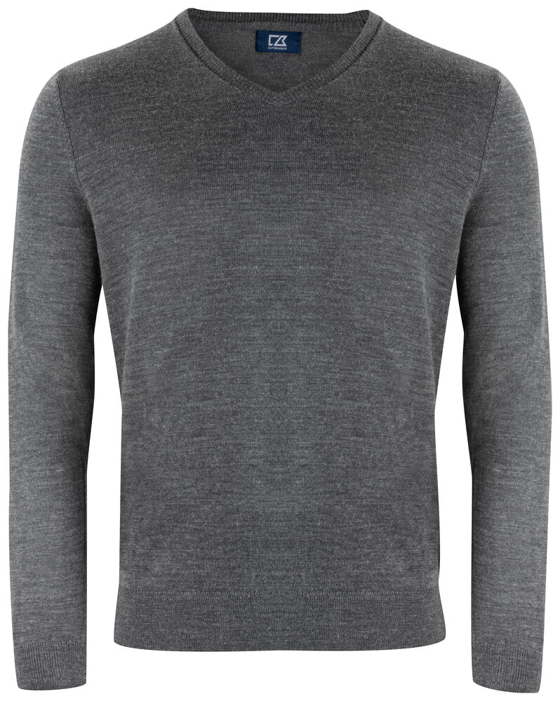 Vernon V-Neck heren – Antraciet melange