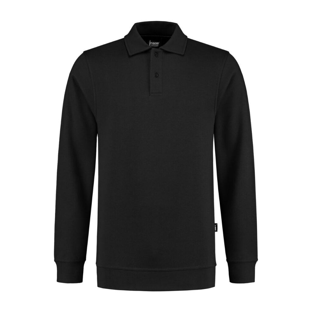 Sinton Polosweater met boord – Zwart