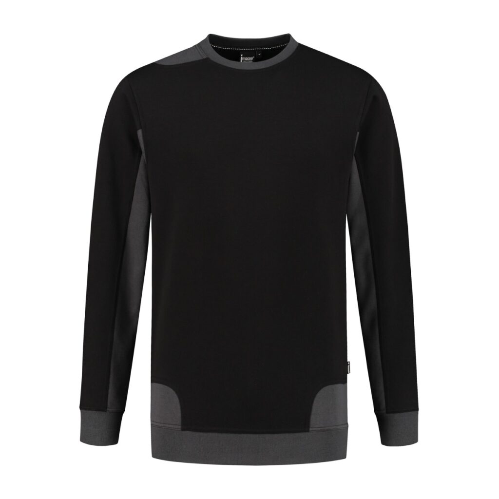 Spade Crewneck 2-tone – Zwart/grijs