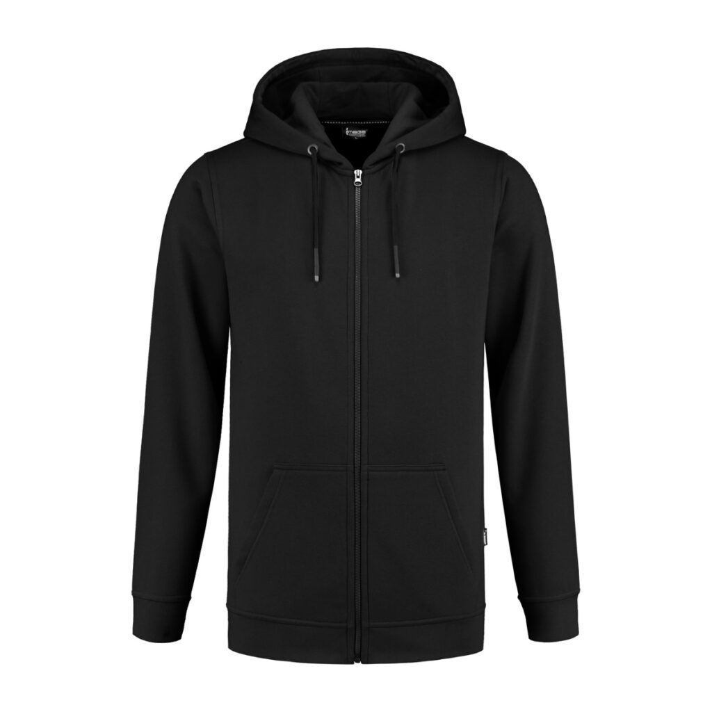 Sweeny Hooded Sweater met rits – Zwart